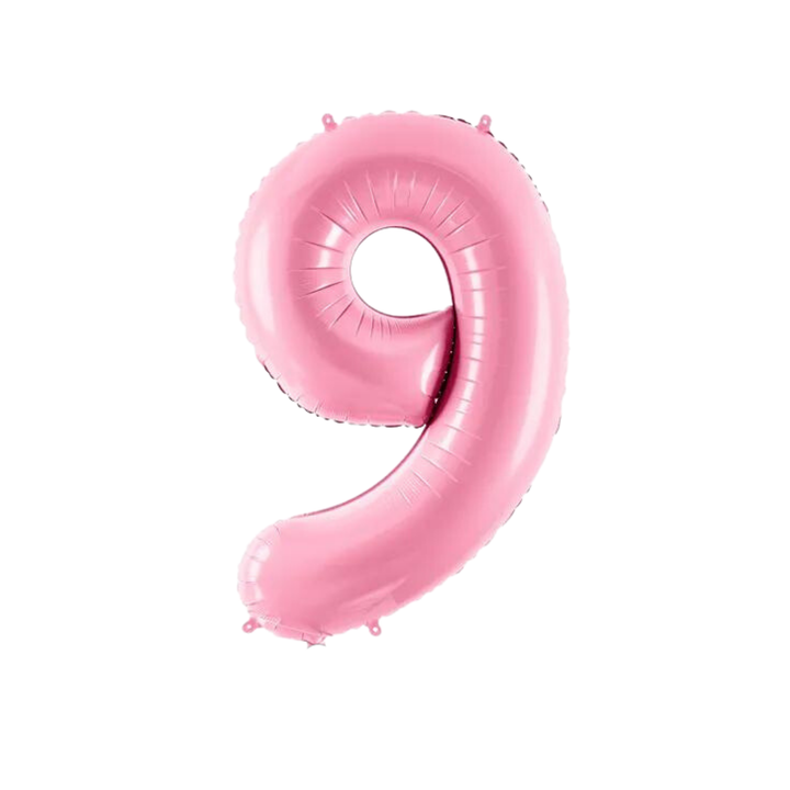 NUMBER 9 FOIL BALLOON LA Balloons Balloons 34" / Light Pink Bonjour Fete - Party Supplies