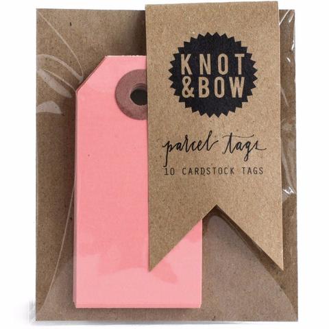 PINK PARCEL TAGS Knot & Bow Gift Tags Bonjour Fete - Party Supplies