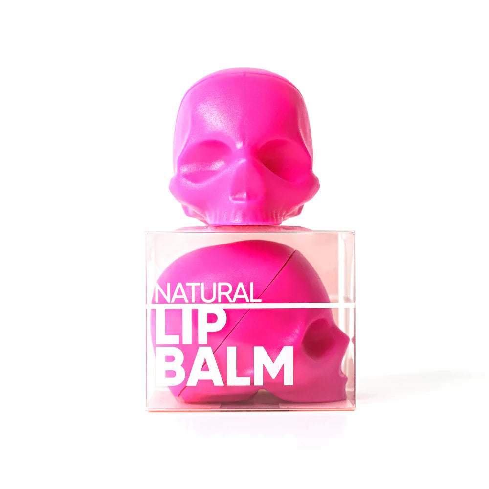 HOT PINK SKULL LIP BALM Rebels Refinery Halloween Favors Bonjour Fete - Party Supplies