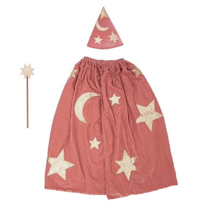 PINK VELVET WIZARD COSTUME Meri Meri Bonjour Fete - Party Supplies