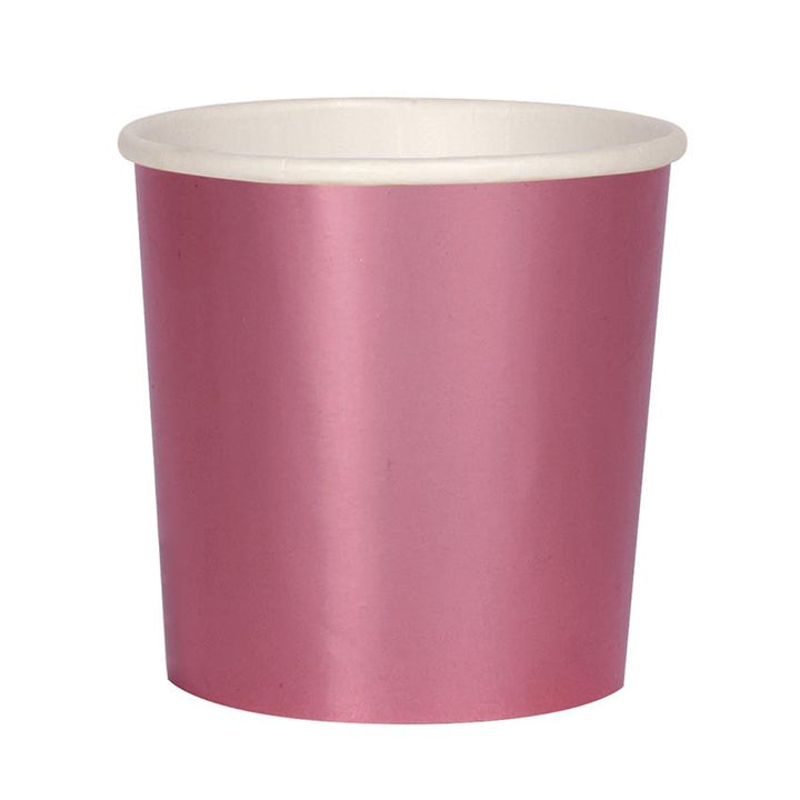 METALLIC PINK FOIL CUPS Meri Meri Cups TUMBLER - 9 OZ Bonjour Fete - Party Supplies