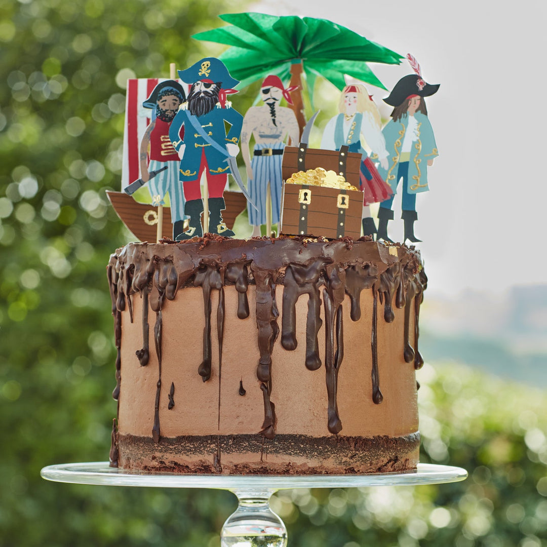 PIRATES & PALM TREE CAKE TOPPERS Meri Meri Cake Topper Bonjour Fete - Party Supplies