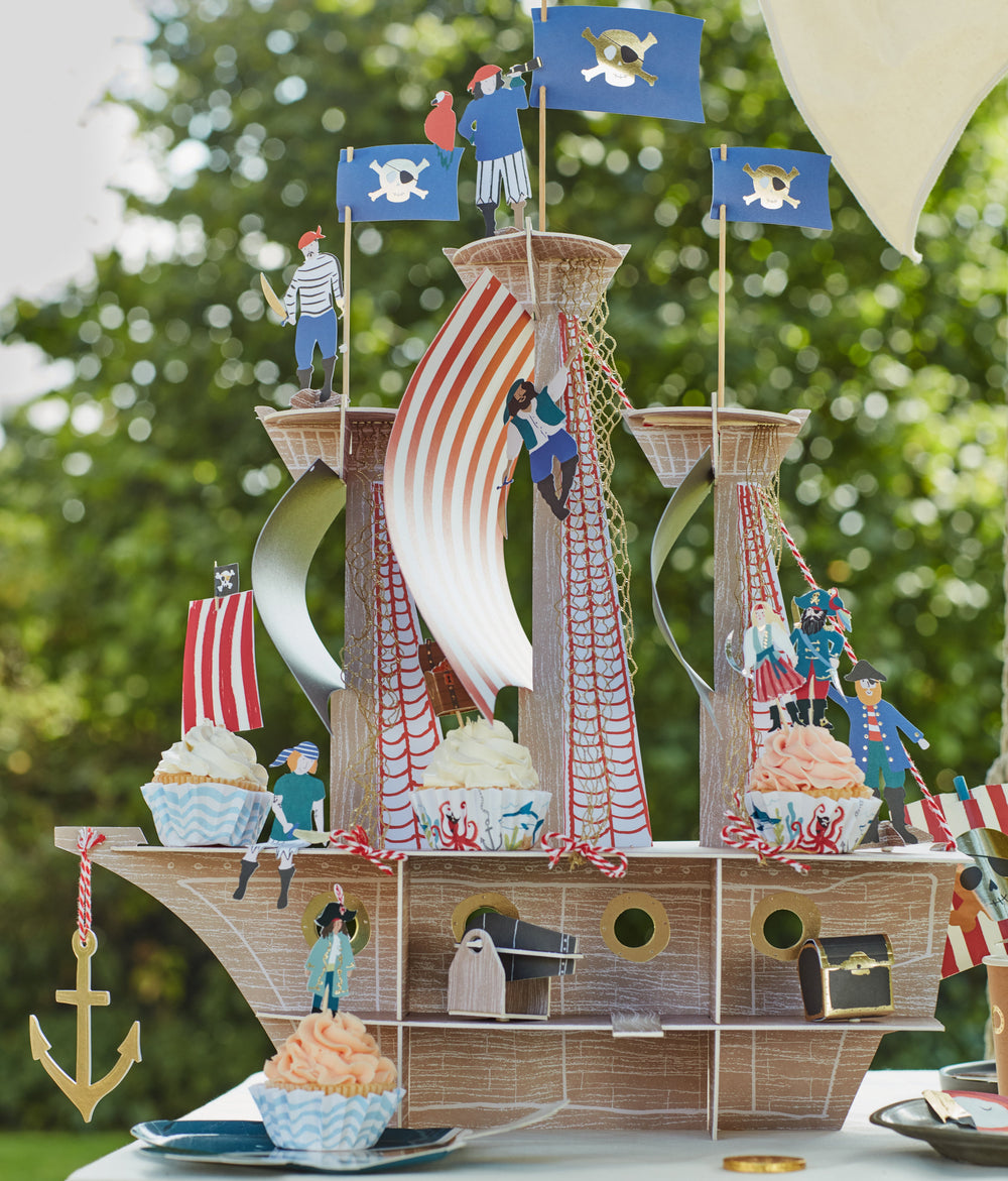 PIRATE SHIP CUPCAKE KIT Meri Meri Baking Bonjour Fete - Party Supplies