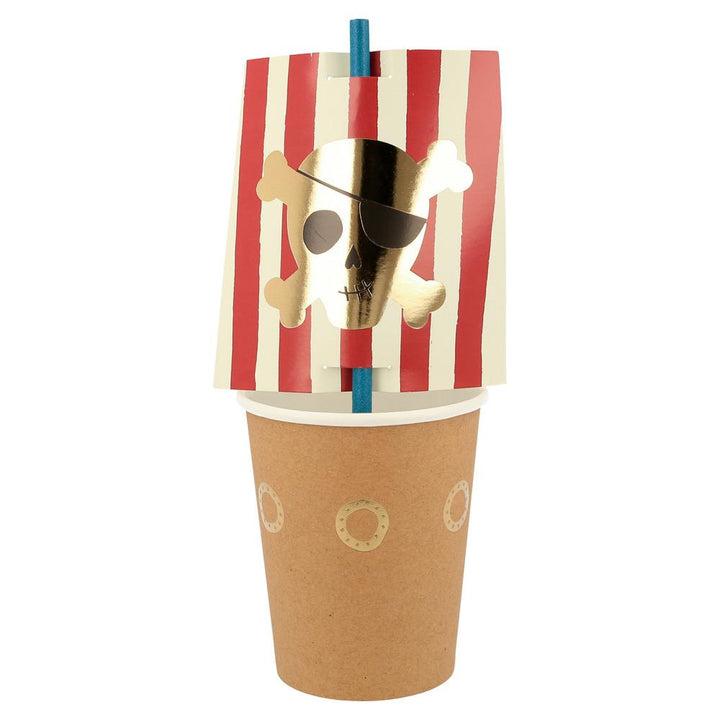 PIRATE CUP SET Meri Meri Cups Bonjour Fete - Party Supplies