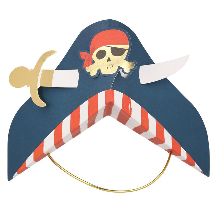BLUE PIRATE PARTY HATS Meri Meri Party Hats Bonjour Fete - Party Supplies
