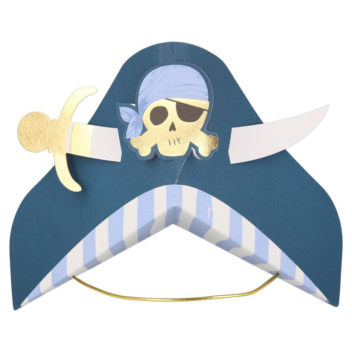 BLUE PIRATE PARTY HATS Meri Meri Party Hats Bonjour Fete - Party Supplies