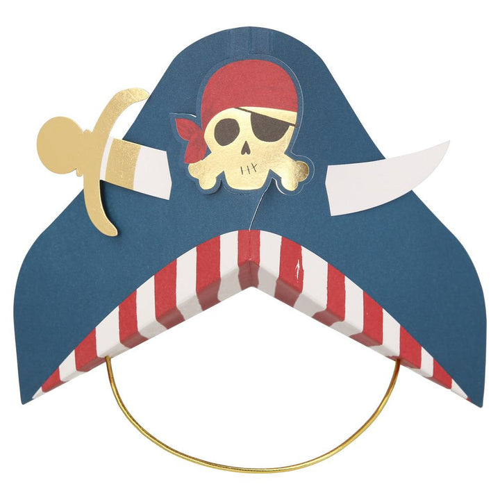 BLUE PIRATE PARTY HATS Meri Meri Party Hats Bonjour Fete - Party Supplies