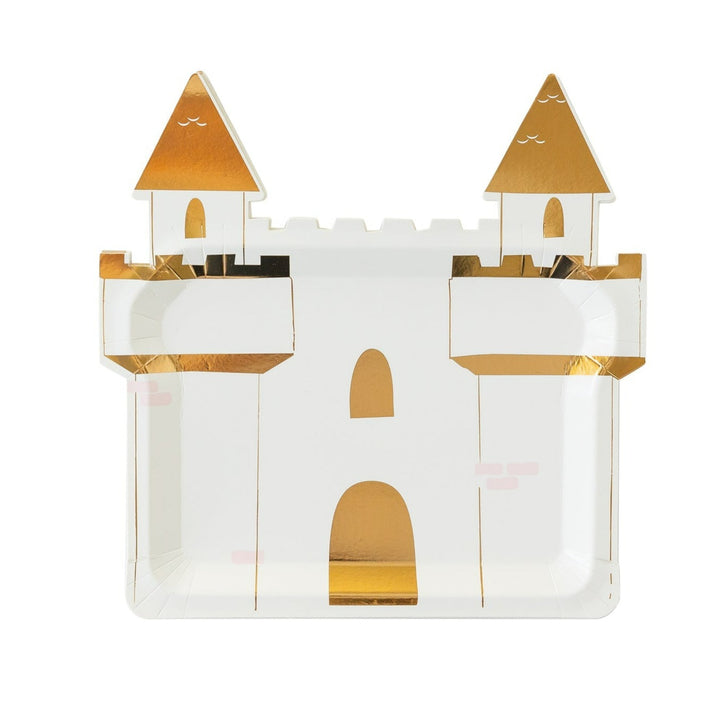 PRINCESS CASTLE SHAPED PLATES My Mind’s Eye Bonjour Fete - Party Supplies