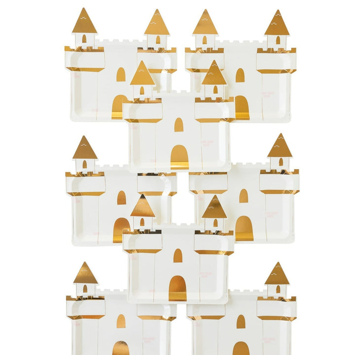 PRINCESS CASTLE SHAPED PLATES My Mind’s Eye Bonjour Fete - Party Supplies