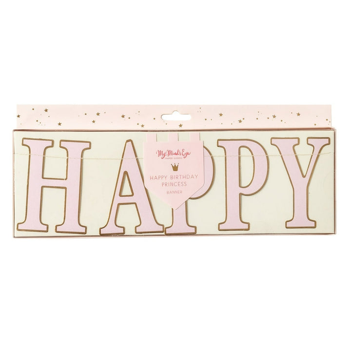 PRINCESS HAPPY BIRTHDAY BANNER My Mind’s Eye Bonjour Fete - Party Supplies