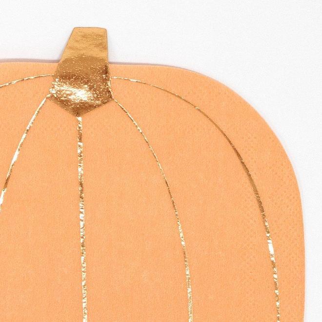 PASTEL PUMPKIN NAPKINS Meri Meri Halloween Tableware Bonjour Fete - Party Supplies