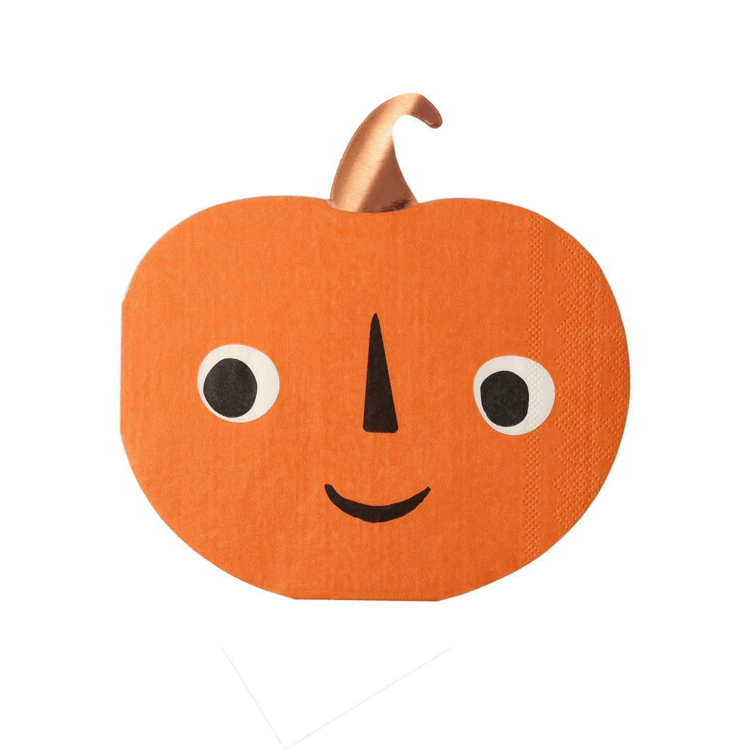 PUMPKIN PAPER PARTY NAPKINS Meri Meri Halloween Tableware Bonjour Fete - Party Supplies