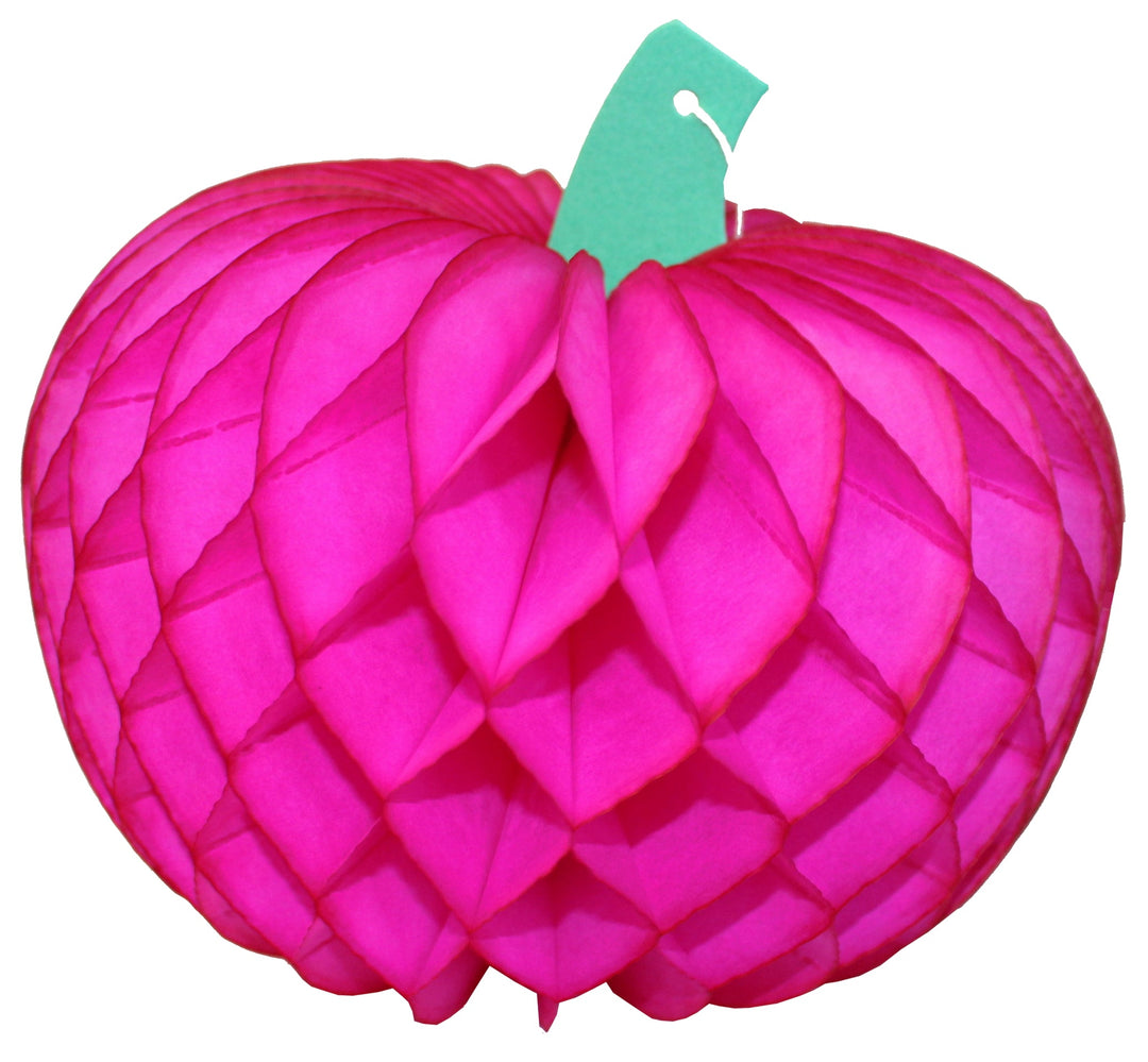 TEAL HONEYCOMB PUMPKIN Devra Party Halloween Party Decorations CERISE HOT PINK Bonjour Fete - Pastel Halloween Party Supplies