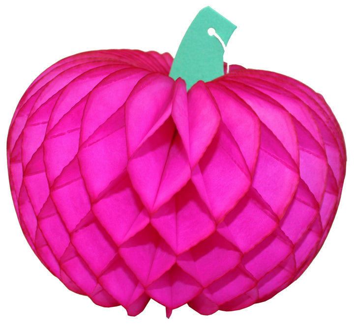 TEAL HONEYCOMB PUMPKIN Devra Party Halloween Party Decorations CERISE HOT PINK Bonjour Fete - Pastel Halloween Party Supplies