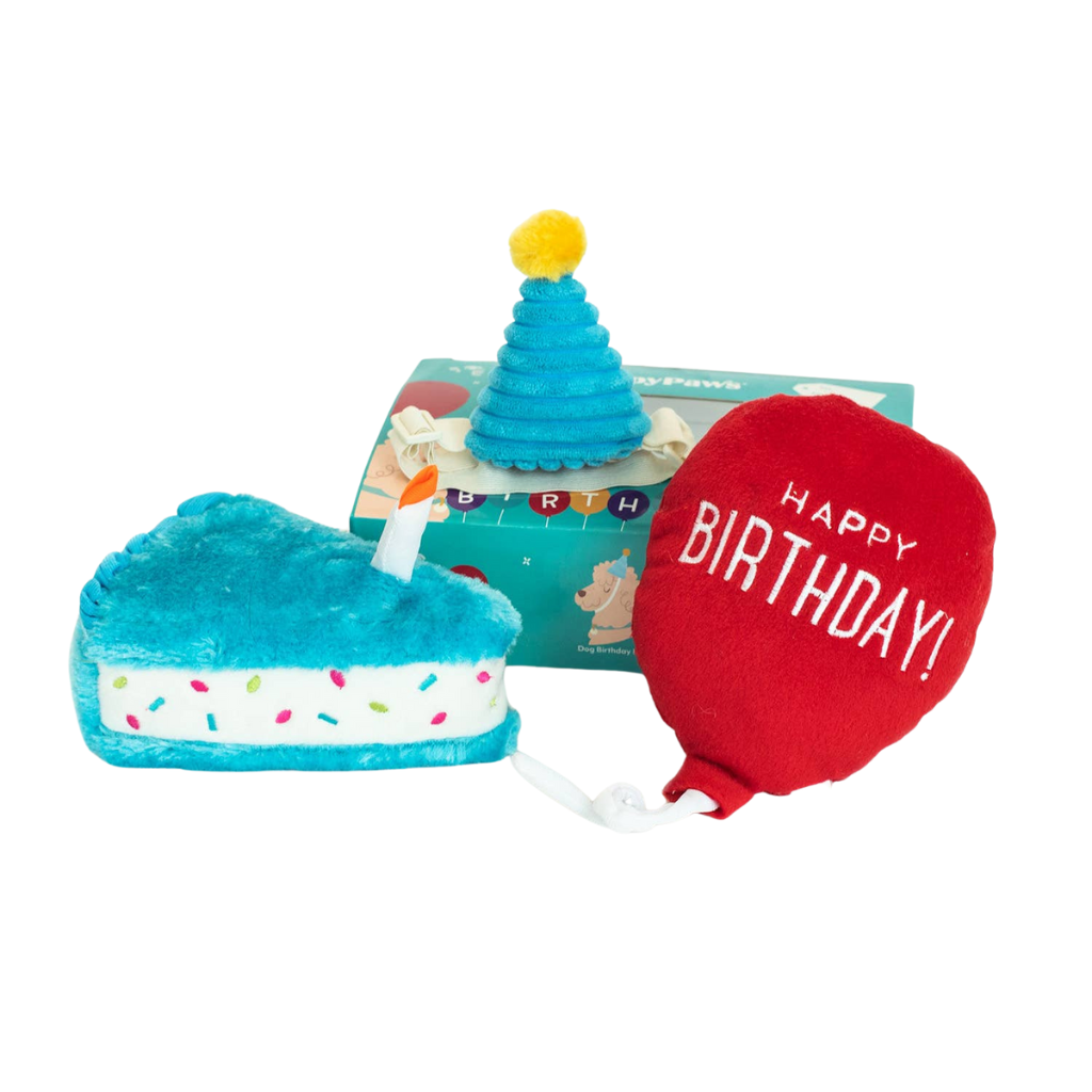 BLUE PUP BIRTHDAY BOX Zippypaws 0 Faire Bonjour Fete - Party Supplies