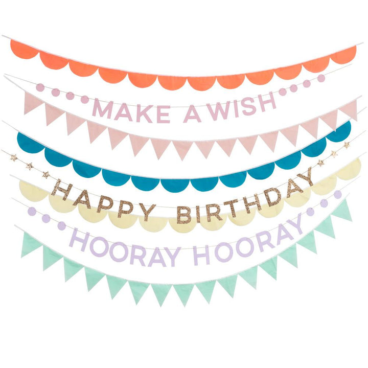 RAINBOW BIRTHDAY GARLAND Meri Meri Garlands & Banners Bonjour Fete - Party Supplies