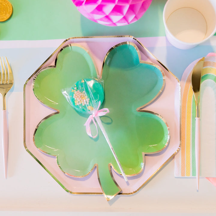 SEA FOAM GREEN AND PINK LOLLIPOP - PEAR Sweet Caroline Confections Candy Bonjour Fete - Party Supplies