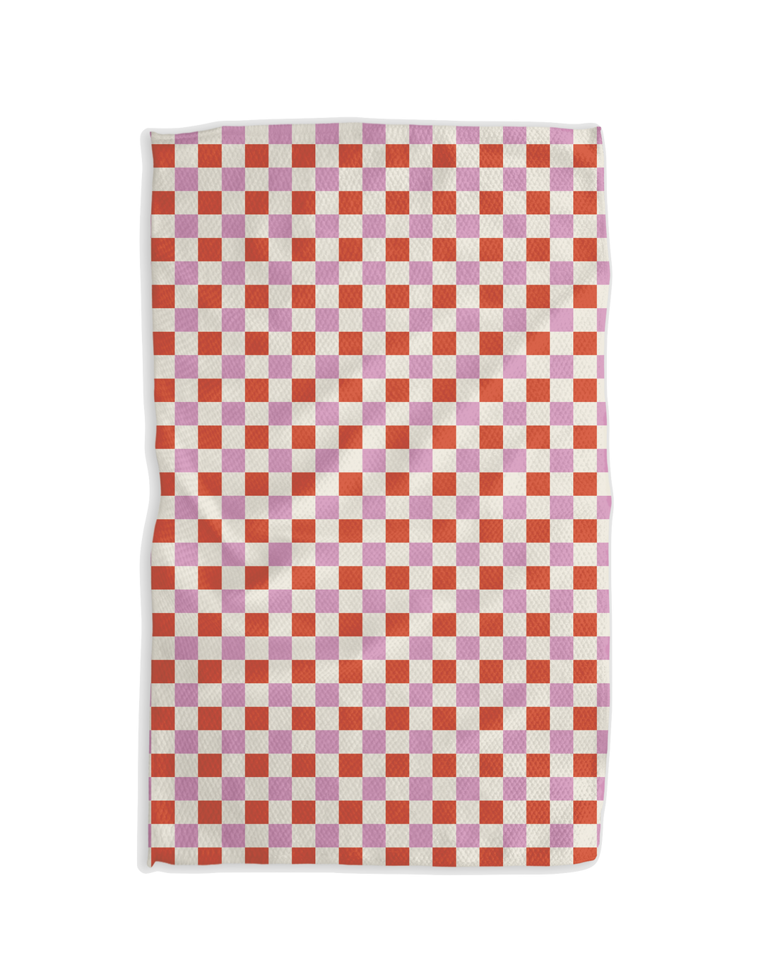 DANSE AMOUR RED CHECKERED TEA TOWEL Geometry Kitchenware Bonjour Fete - Party Supplies