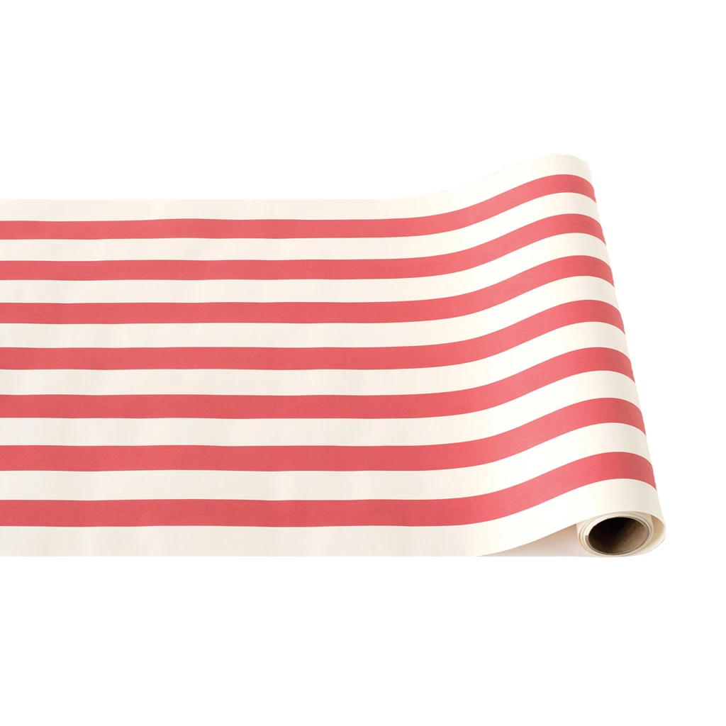 Red Classic Stripe Table Runner Bonjour Fete Party Supplies Table Runners & Placemats