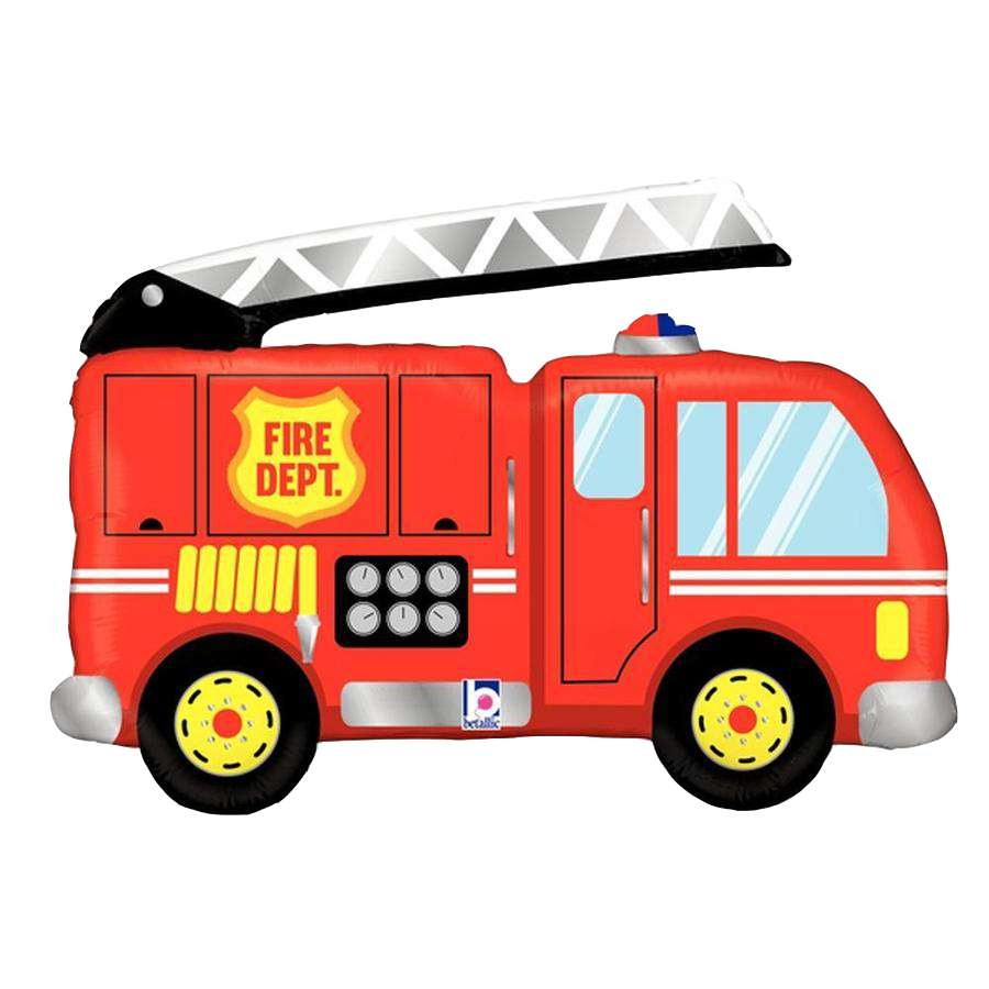 FIRE TRUCK BALLOON Betallic Balloon Bonjour Fete - Party Supplies fire truck party ideas