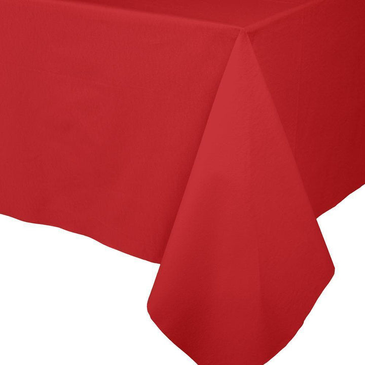 RED PAPER LINEN LIKE TABLE COVER Caspari Table Cover Bonjour Fete - Party Supplies
