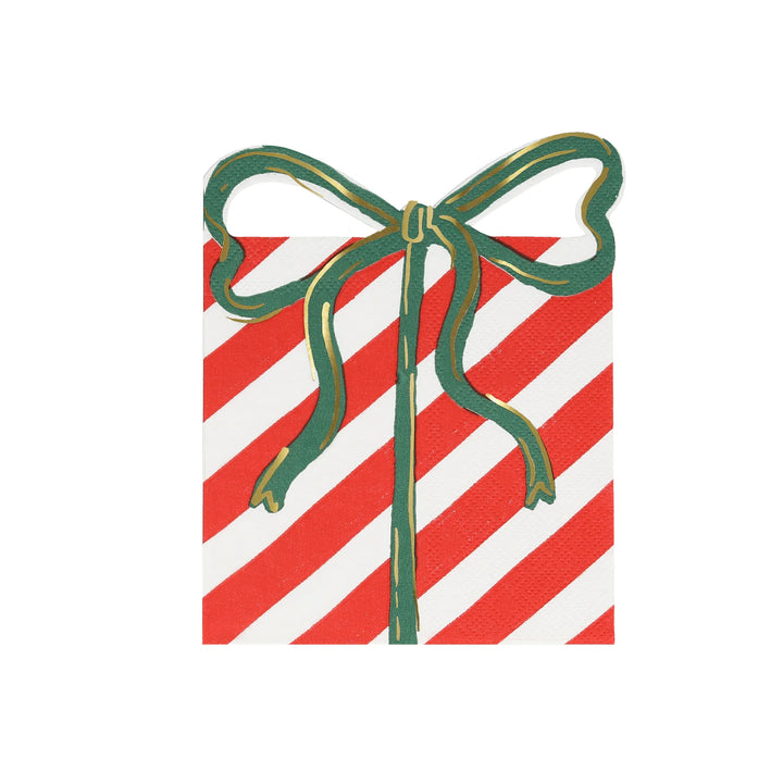 PRESENT WITH BOW NAPKINS Meri Meri Bonjour Fete - Party Supplies