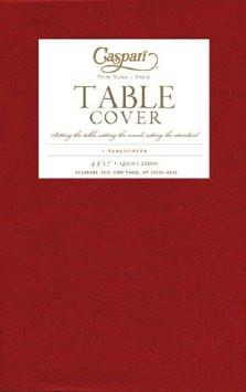 RED MOIRE LINEN LIKE TABLE COVER Caspari Table Cover Bonjour Fete - Party Supplies