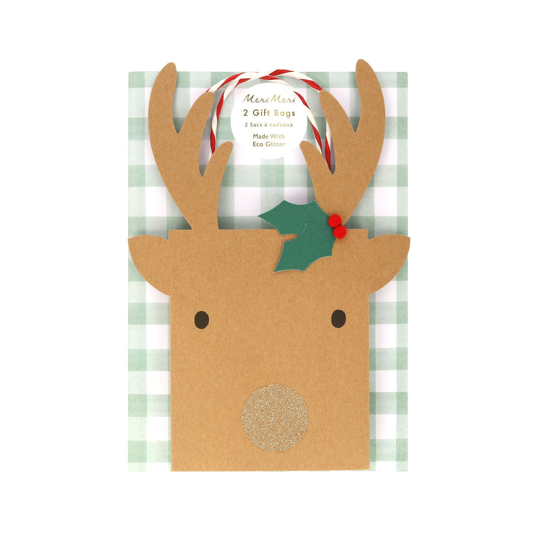 REINDEER GIFT BAGS Meri Meri PASTEL TISSUE FRINGE  CHRISTMAS CRACKERS Bonjour Fete - Party Supplies