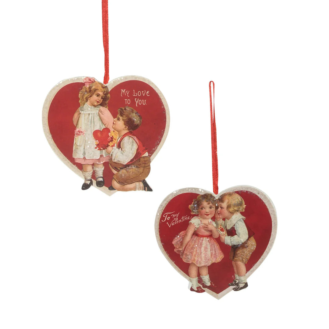 VINTAGE VALENTINE ORNAMENTS Bethany Lowe Designs Valentine's Day Decor Bonjour Fete - Party Supplies