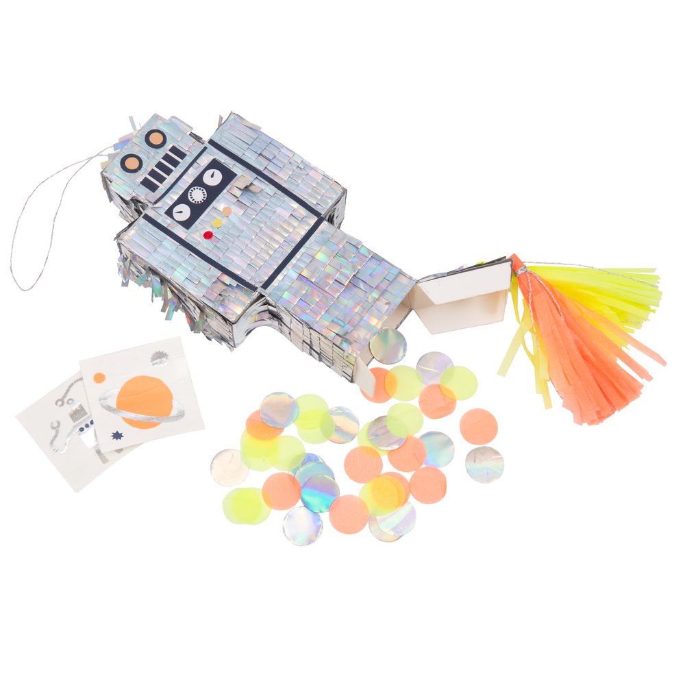 ROBOT PIÑATA PARTY FAVOR Meri Meri Mini Pinatas Bonjour Fete - Party Supplies