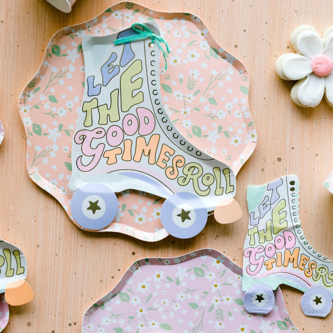ROLLER SKATE PARTY NAPKINS Meri Meri Napkins Bonjour Fete - Party Supplies