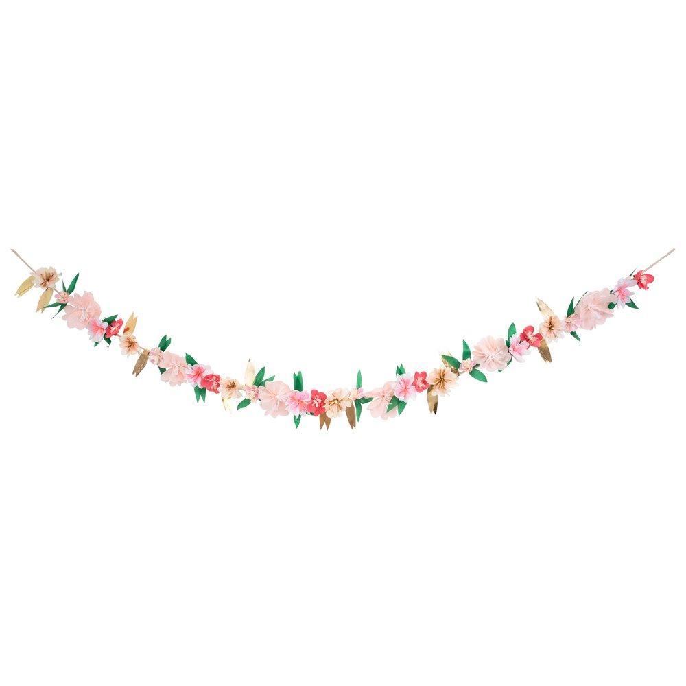 PRETTY FLORAL ROSES GARLAND Meri Meri Garlands & Banners Bonjour Fete - Party Supplies