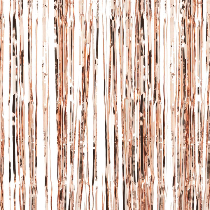 ROSE GOLD FRINGE CURTAIN Ginger Ray UK Backdrop Bonjour Fete - Party Supplies