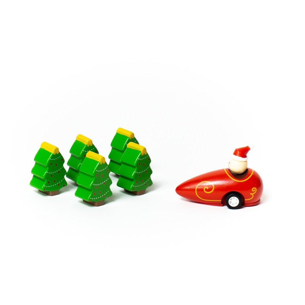 SANTA & CHRISTMAS TREE BOWLING TOY Jack Rabbit Creations Christmas Toy Bonjour Fete - Party Supplies