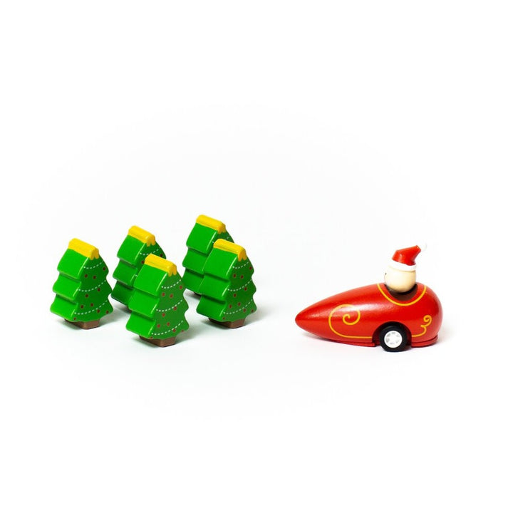SANTA & CHRISTMAS TREE BOWLING TOY Jack Rabbit Creations Christmas Toy Bonjour Fete - Party Supplies
