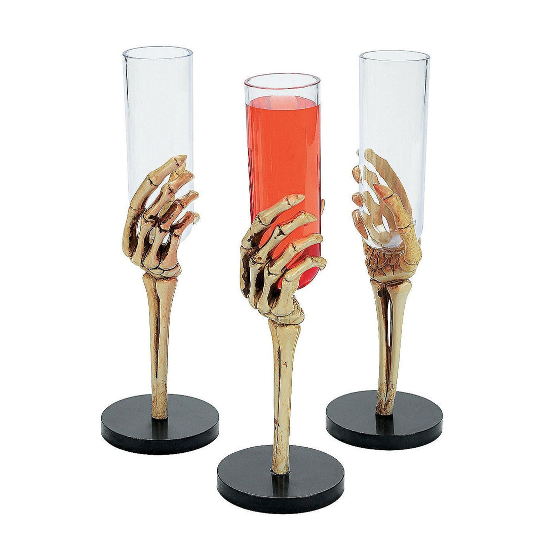 SKELETON HAND GLASSES Fun Express Halloween Party Supplies Bonjour Fete - Party Supplies