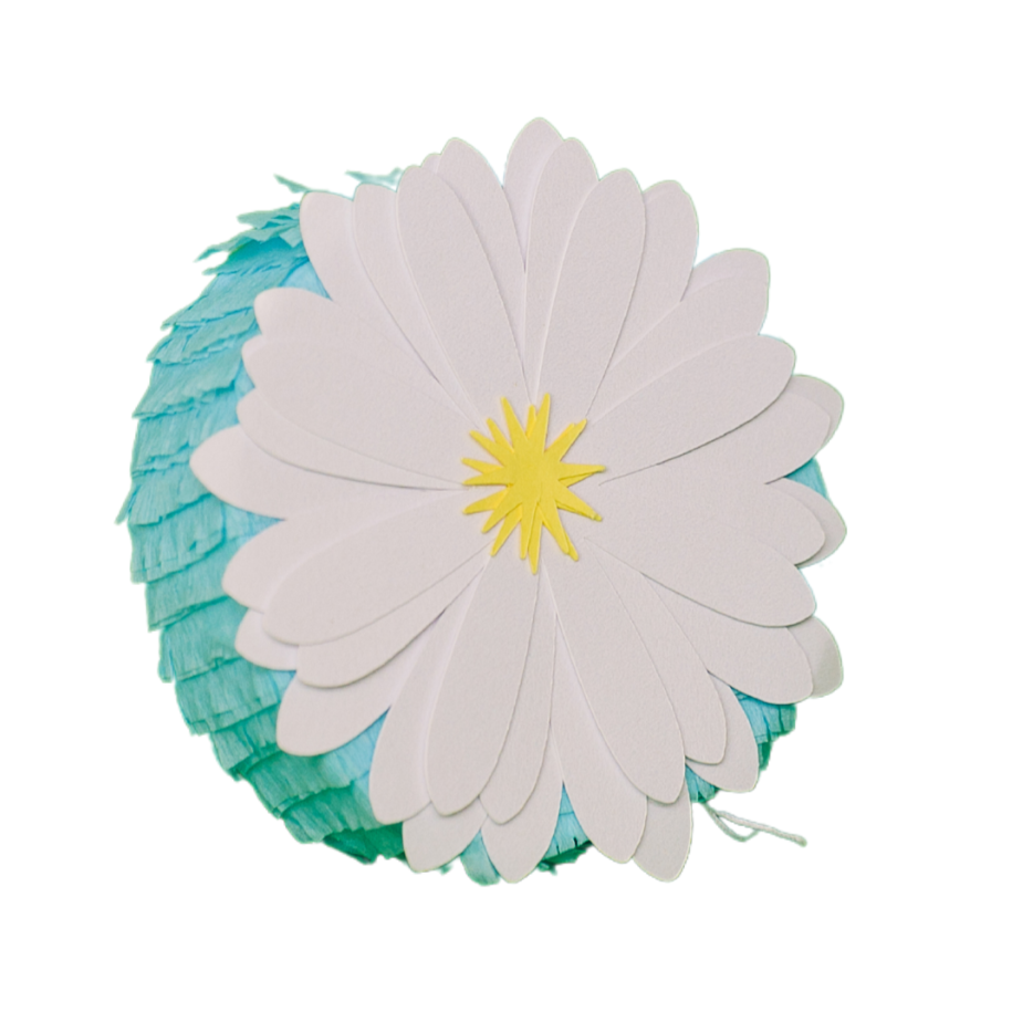 MINI DAISY FLOWER HANDMADE PIÑATA FAVOR - BLUE Lula Flora Mini Pinatas Bonjour Fete - Party Supplies