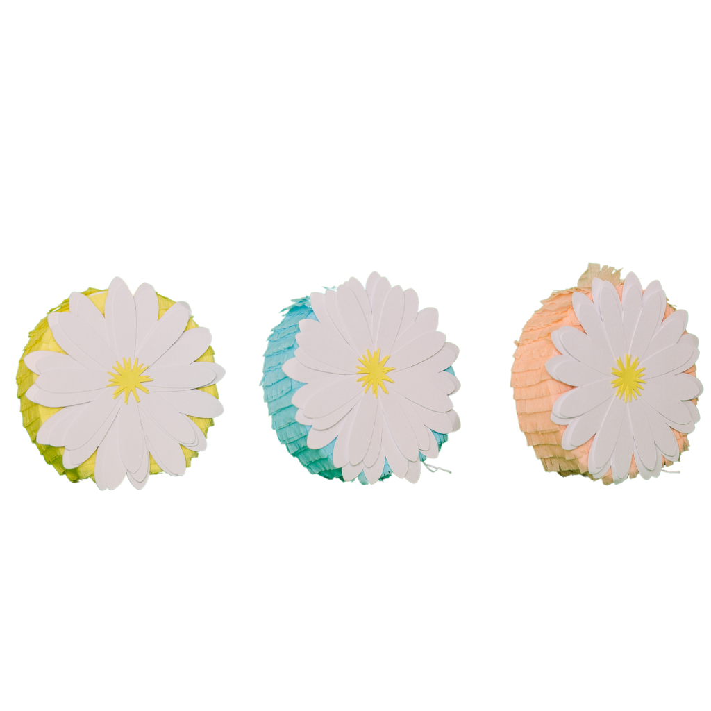 MINI DAISY FLOWER HANDMADE PIÑATA FAVOR - PINK Lula Flora Mini Pinatas Bonjour Fete - Party Supplies