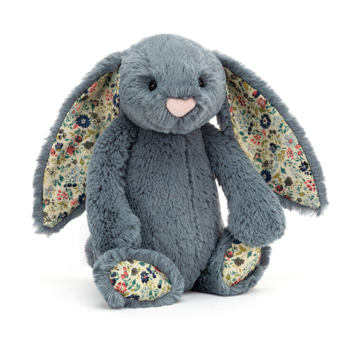 BLOSSOM DUSKY BLUE BUNNY BY JELLYCAT Jellycat Dolls & Stuffed Animals Medium Bonjour Fete - Party Supplies