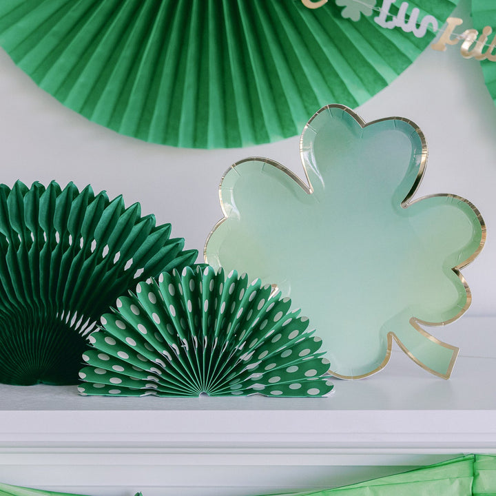 CLOVER LEAF PLATES Meri Meri St. Patrick's Day Bonjour Fete - Party Supplies