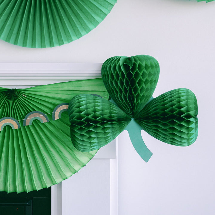 LIGHT GREEN BUNTING FAN GARLAND Devra Party Garlands & Banners Bonjour Fete - Party Supplies