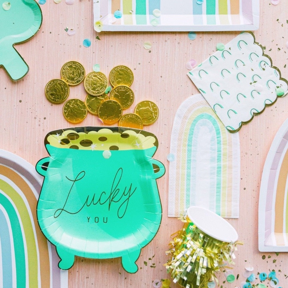 GREEN RAINBOW COCKTAIL NAPKINS My Mind’s Eye Napkins Bonjour Fete - Party Supplies