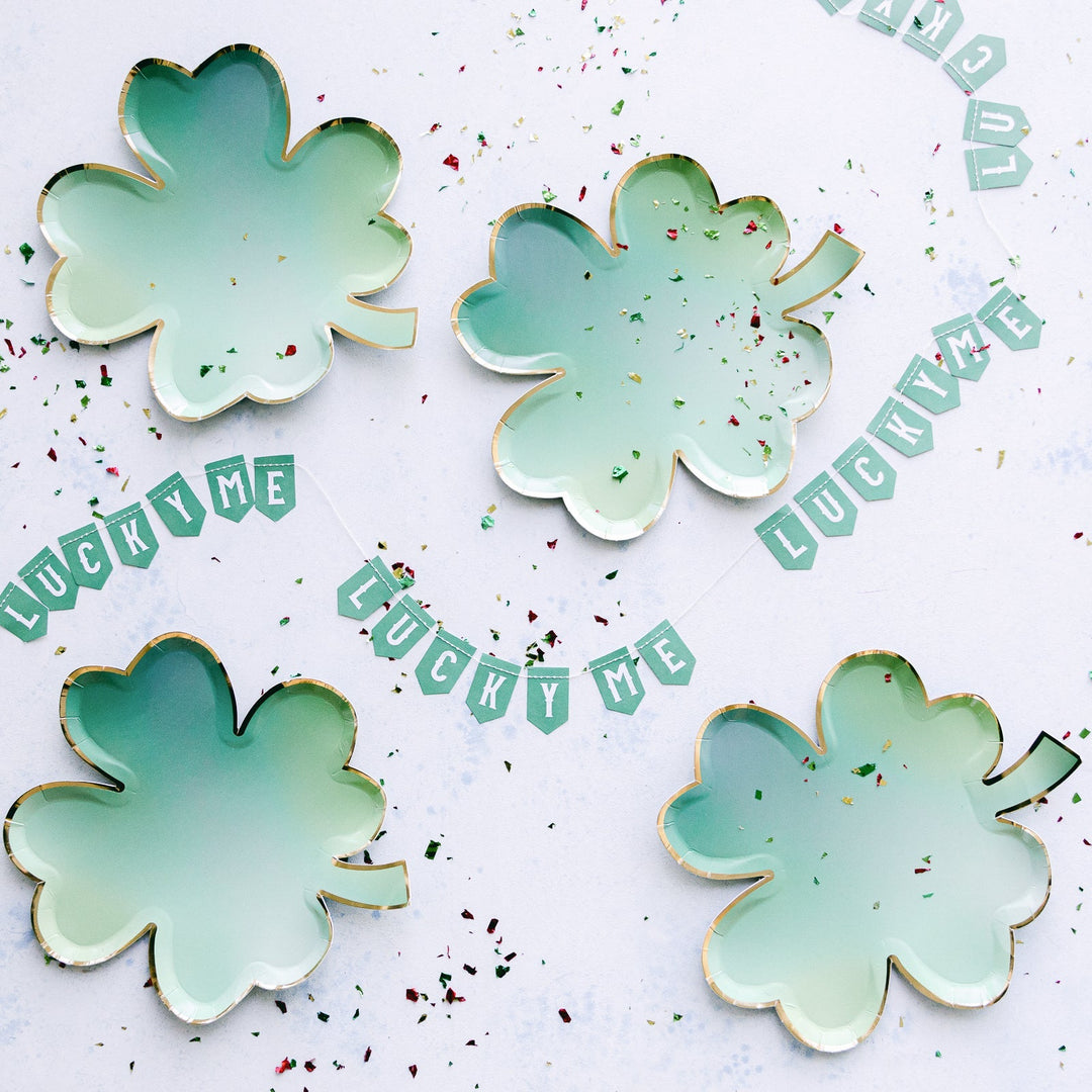 CLOVER LEAF PLATES Meri Meri St. Patrick's Day Bonjour Fete - Party Supplies