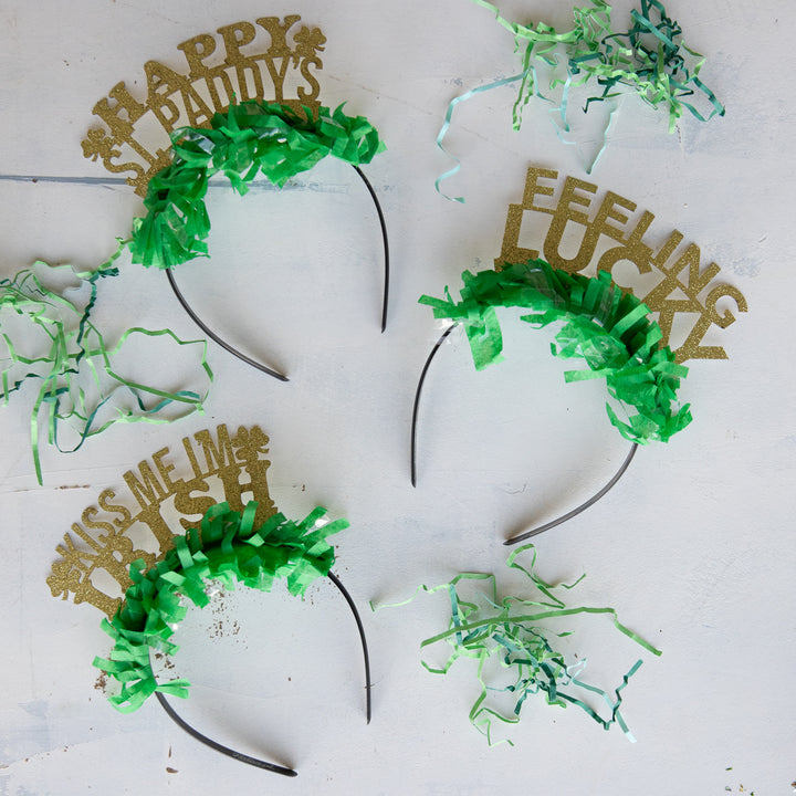 KISS ME I'M IRISH ST. PATRICKS DAY PARTY HEADBAND Festive Gal St. Patrick's Day Bonjour Fete - Party Supplies