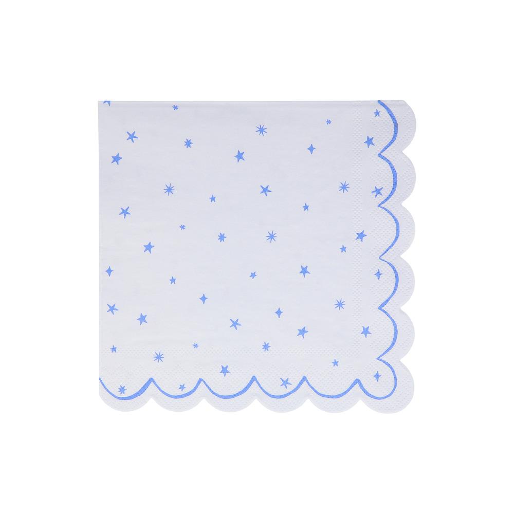 STAR PATTERN LARGE NAPKINS Meri Meri Napkins Bonjour Fete - Party Supplies