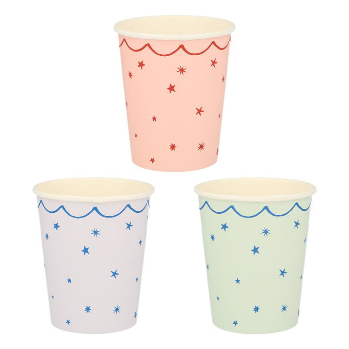 STAR PATTERN CUPS Meri Meri Cups Bonjour Fete - Party Supplies