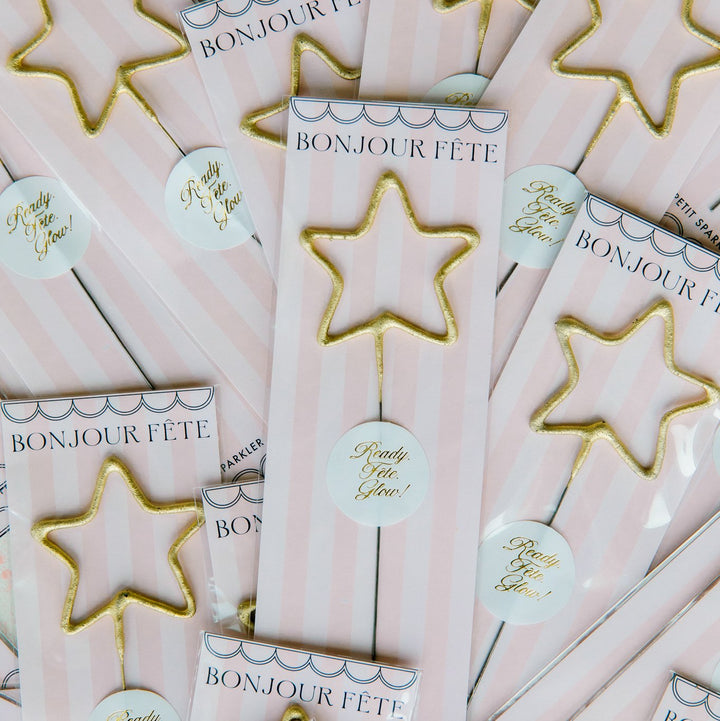 GOLDEN STAR SPARKLER WAND Bonjour Fete SPARKLERS Bonjour Fete - Party Supplies