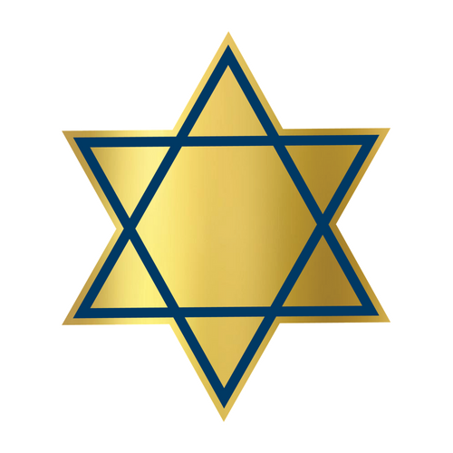 STAR OF DAVID DIE-CUT PLATE Jollity & Co. Hanukkah Bonjour Fete - Party Supplies