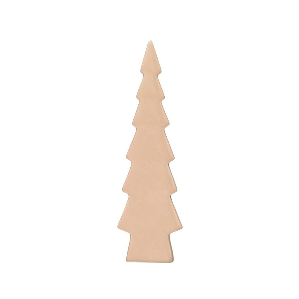STONEWARE PINK CHRISTMAS TREE Creative Co-op Decorative Trees Bonjour Fete - Party Supplies