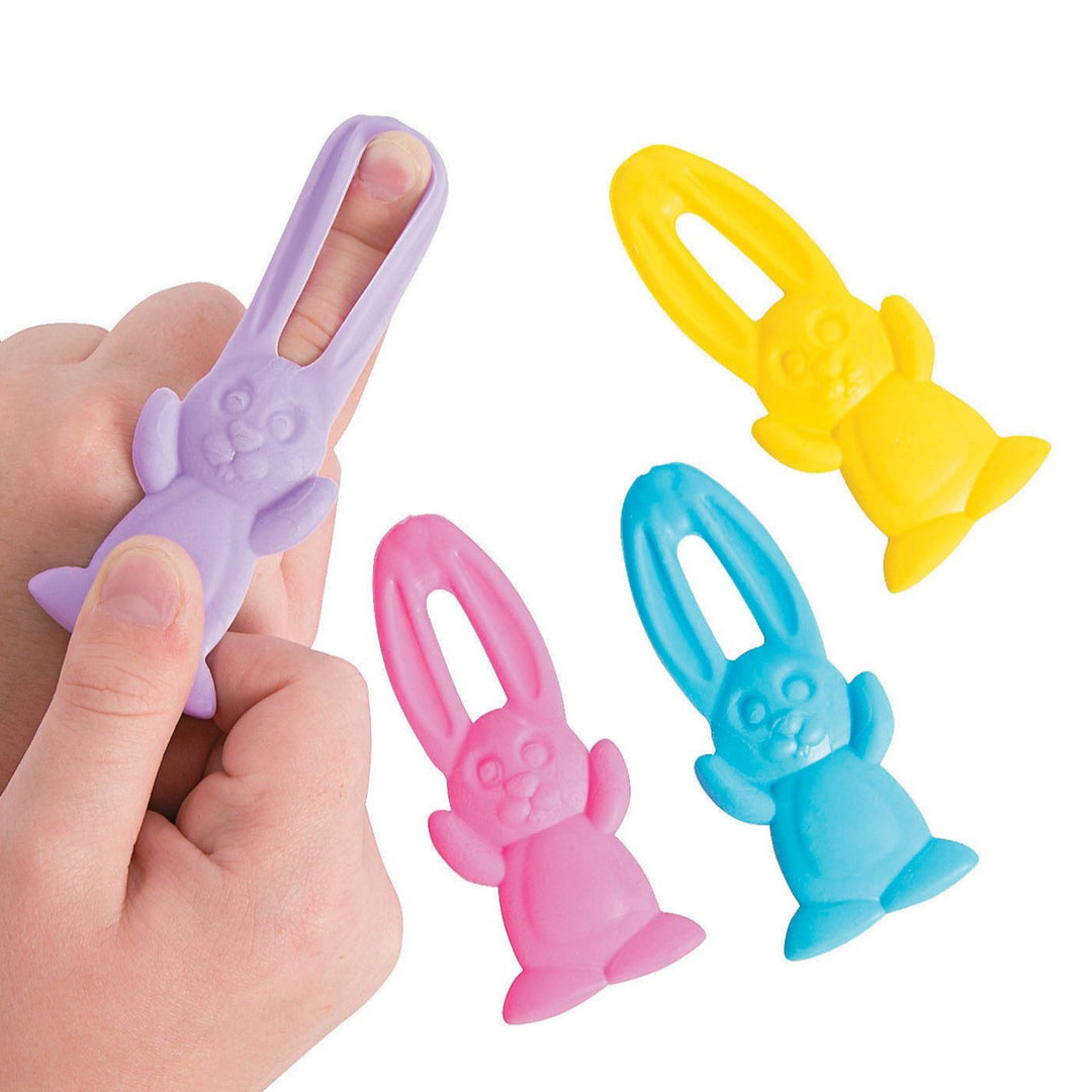 STRETCHY FLYING EASTER BUNNIES Fun Express Bonjour Fete - Party Supplies